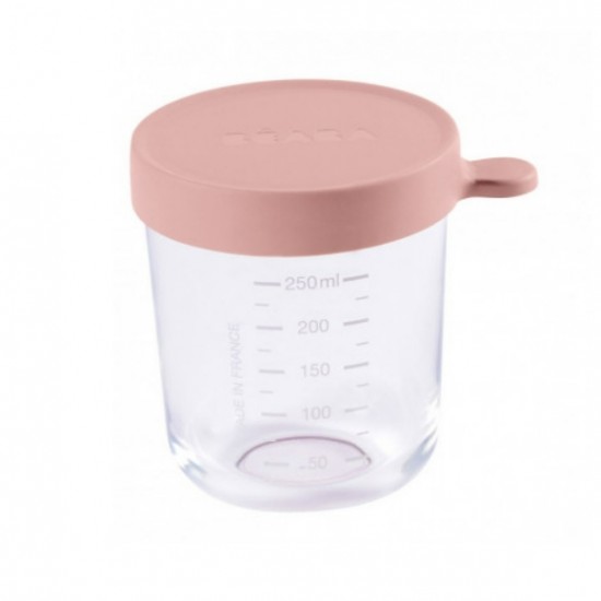 Beaba 玻璃食物儲存器 250 ml - 粉紅