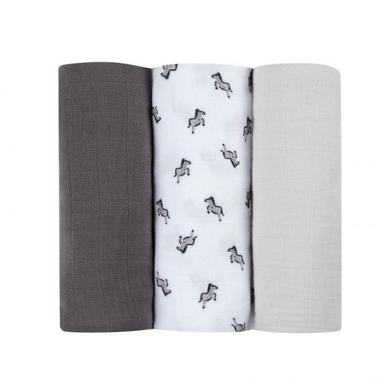 Beaba 有機平紋布紗巾 - 3 pcs - Savane