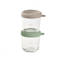 Beaba 玻璃食物儲存器 250ml 2 件裝 - 灰色/鼠尾草綠