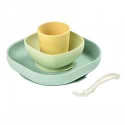 Beaba 矽膠餐具套裝 - 黃色