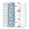 Aden + Anais essentials 嬰兒棉紗包巾 4pcs - Dino Jungle