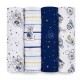 Aden + Anais essentials 嬰兒棉紗包巾 4pcs - Mickey Stargaze