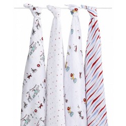 Aden + Anais 經典嬰兒棉紗包巾 4 pcs - Vintage Circus