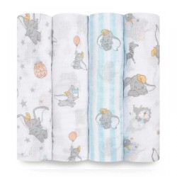 Aden + Anais essentials 嬰兒棉紗包巾 4pcs - 小飛象