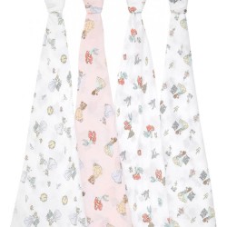 Aden + Anais essentials 嬰兒棉紗包巾 4pcs - 迪士尼公主