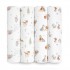 Aden + Anais essentials 嬰兒棉紗包巾 4pcs - Disney + Friends