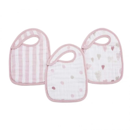 Aden + Anais 按扣鈕圍兜 3 pcs - Heart Breaker