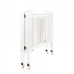 Baby Star Huggy 摺合嬰兒木床, 白色 - 42 x 25"