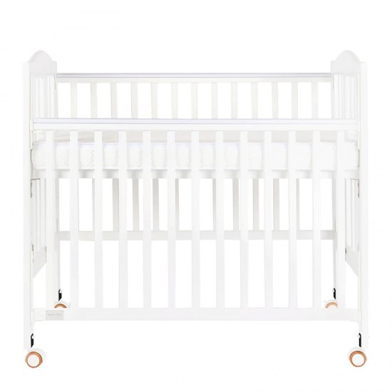 Baby Star Huggy 摺合嬰兒木床, 白色 - 42 x 25"