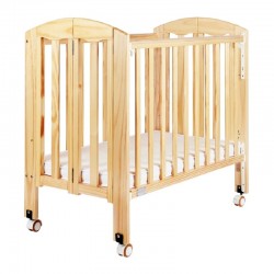 Baby Star Easi 摺合嬰兒木床, 木色 - 38 x 23"