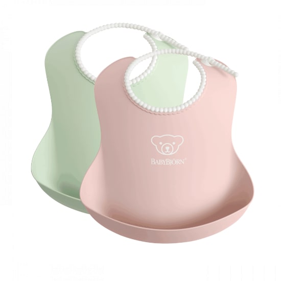 Babybjorn 膠圍兜 2 pack - 粉綠 / 粉紅