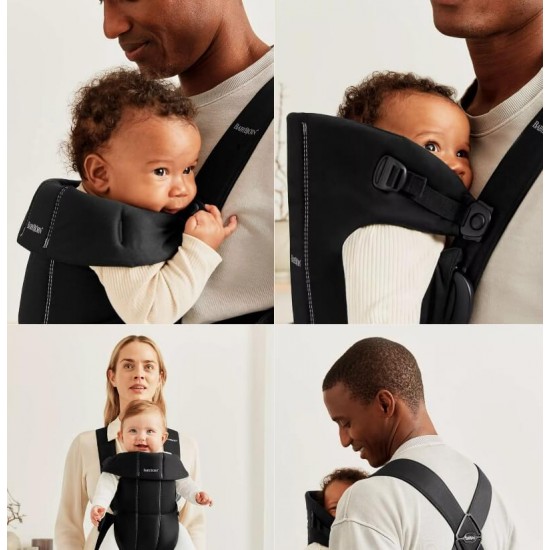 Babybjorn Mini 嬰兒揹帶 - 黑色棉質