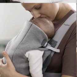 Babybjorn Carrier Mini 嬰兒揹帶 - 淺灰 3D Jersey