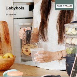 Babymoov Babybols 可重複書寫密封食物儲存碗 – 6個 x 180毫升(M碼)