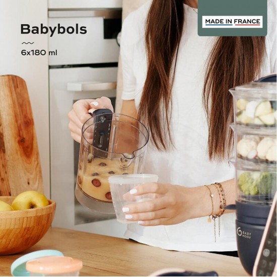Babymoov Babybols 可重複書寫密封食物儲存碗 – 6個 x 180毫升(M碼)