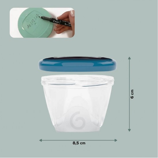 Babymoov Babybols 可重複書寫密封食物儲存碗 – 6個 x 180毫升(M碼)