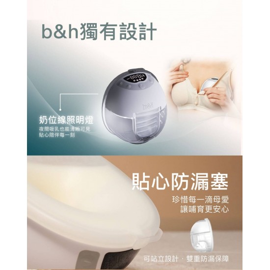 b&h Athena 醫院級穿戴式免提電動奶泵 1 pcs