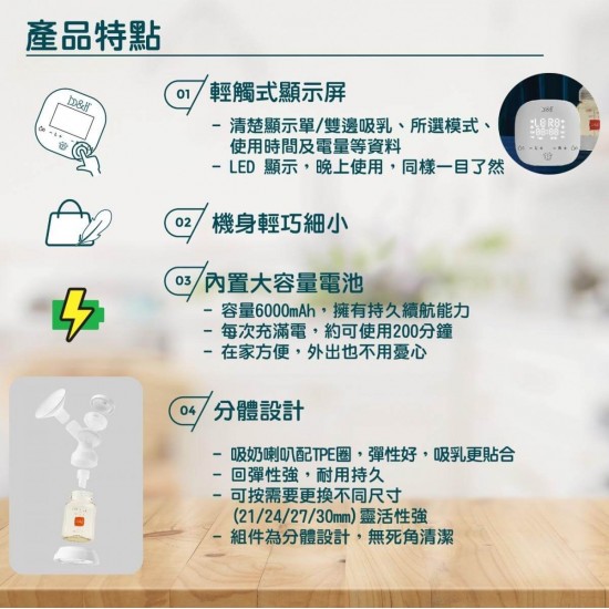 b&h 瑞士寶琪 Hera B 醫院級電動雙摩打奶泵
