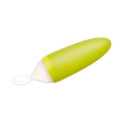 Boon 擠壓式食品餵食軟匙 - 綠色