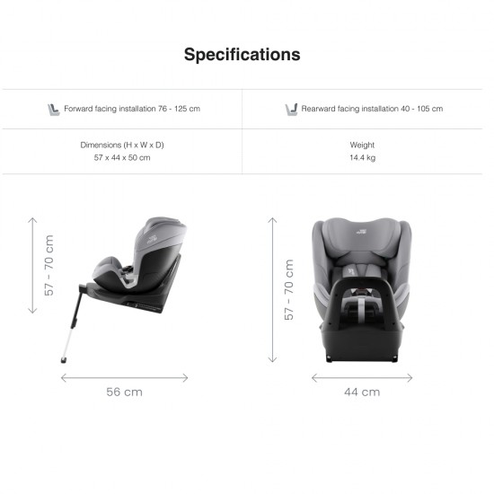Britax Romer Swivel 汽車座椅 (R129 i-size) (初生至7歲) - 深灰