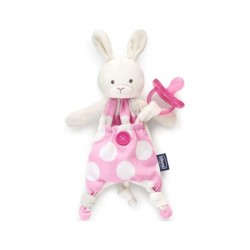 Chicco Pocket Friend 玩具布偶連安撫奶嘴存放器 - 粉紅