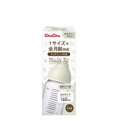 Chu Chu Multi Fit 闊身口徑耐熱玻璃奶瓶 160 ml