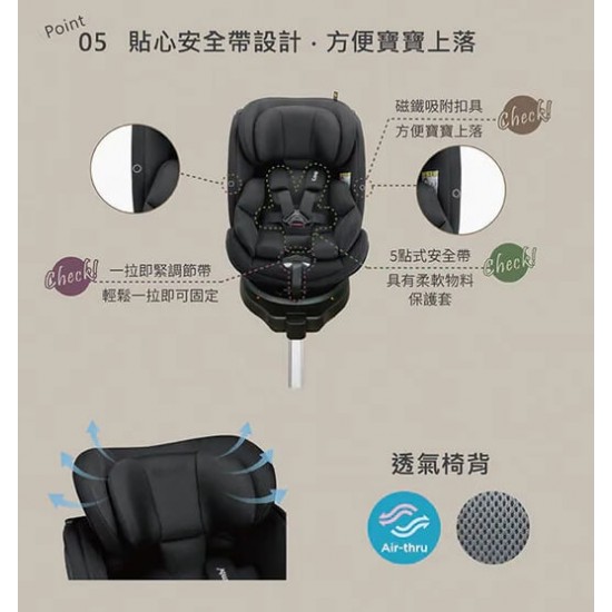 Combi CrossAge 360 Plus ISOFIX 成長型汽車安全座椅 - 藍色