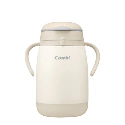 Combi Laku Mug 不鏽鋼吸管學習杯 (6個月+) 370ml - 杏色