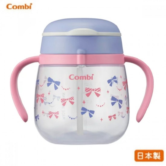 Combi 6m+ 防漏吸管杯 - 蝴蝶結 240 ml