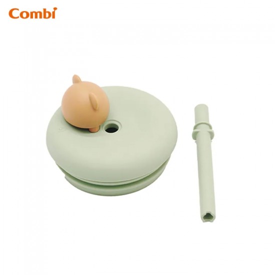 Combi 小熊鉑金矽膠兩階段吸管杯