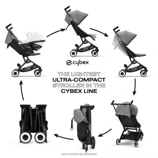 Cybex Libelle 輕便型嬰兒手推車 - 霧灰