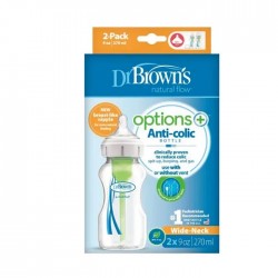 Dr Brown's Options+ 仿母乳排氣奶樽 - PP 9oz x 2 pcs