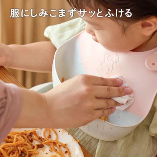 Edison Mama 幼兒軟膠圍兜 - 摩卡