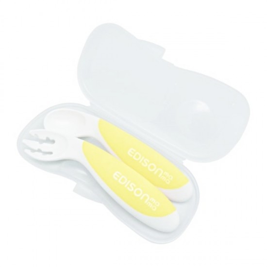 Edison mama 有盒餐具  (9個月以上) - 黃