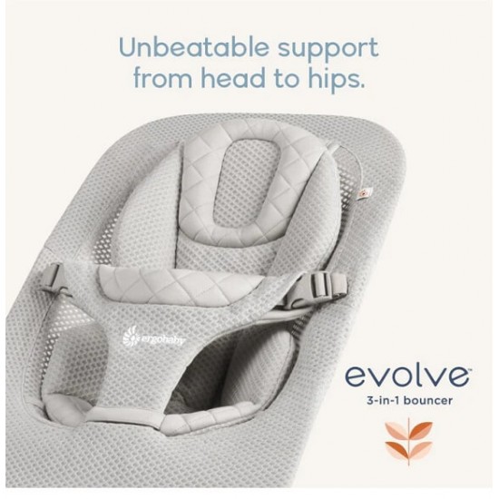 Ergobaby EVOLVE 3 IN 1 搖椅 - 淺灰色網布