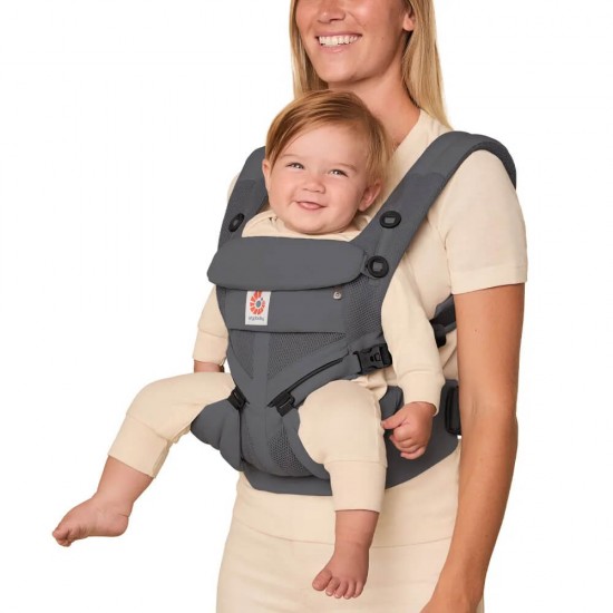 Ergobaby Omni 全階段型四式360嬰兒揹帶透氣款 - 炭灰