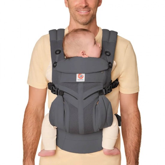 Ergobaby Omni 全階段型四式360嬰兒揹帶透氣款 - 炭灰