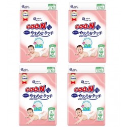 Goon 大王柔觸肌嬰兒紙尿片 細碼 (S) - 62片 x 4 packs