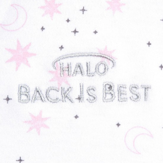 HALO 包被睡袋/ 純綿 - 白底粉星星