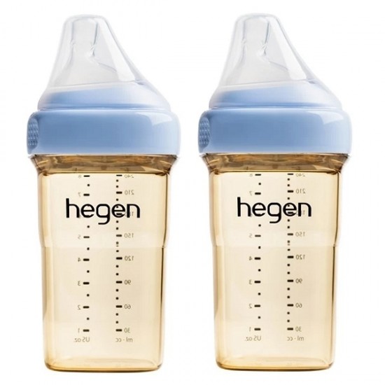 hegen PCTO™ PPSU 多功能寬口奶瓶 240ml / 8 oz x 2 pcs - 藍色