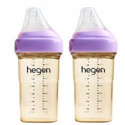 hegen PCTO™ PPSU 多功能寬口奶瓶 240ml / 8 oz x 2 pcs - 紫色