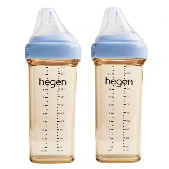 hegen PCTO™ PPSU 多功能寬口奶瓶 330ml / 11 oz x 2 pcs - 藍色