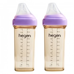 hegen PCTO™ PPSU 多功能寬口奶瓶 330ml / 11 oz x 2 pcs - 紫色