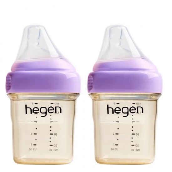 hegen PCTO™ PPSU 多功能寬口奶瓶 150ml / 5oz x 2pcs - 紫色