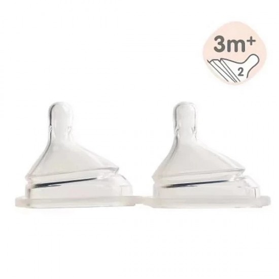 hegen 防脹氣智慧奶嘴 (中速) 3m+ 2 pcs