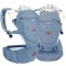 i-angel 4合1 New Miracle 四季型腰櫈揹帶 - 防水系列 - Melange Blue 淺藍