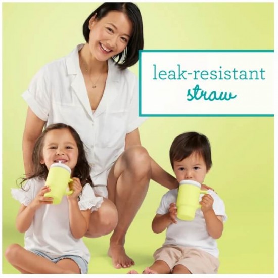 Infantino My 1st Tumbler 矽膠吸管隨行杯 - 黃