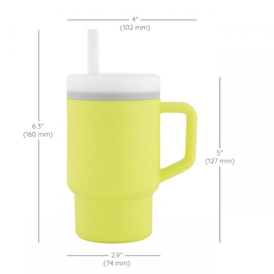 Infantino My 1st Tumbler 矽膠吸管隨行杯 - 黃