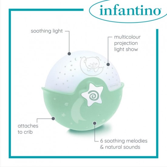 Infantino 嬰兒安睡投射燈 - 淺綠