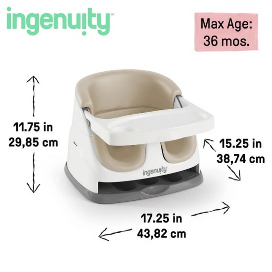 Ingenuity Baby Base 2-in-1 加高座椅 - 羊絨色